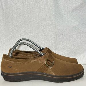 Keds Womens Brown Spring Step Leather w/Buckle Accent SlipOn Casual Shoes SZ 9.5